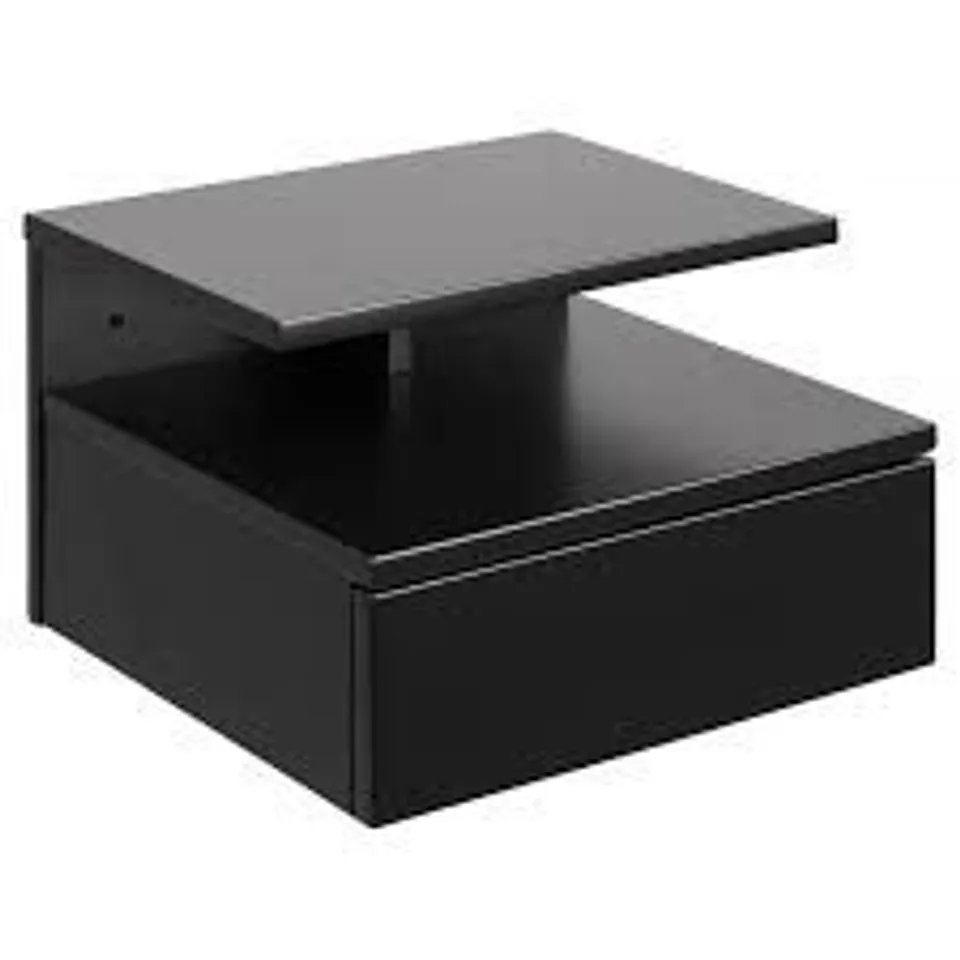 BOXED ASHLAN BEDSIDE TABLE - BLACK (1 BOX)