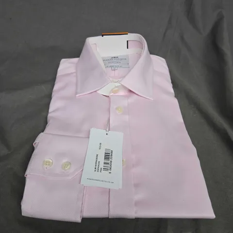 HAWES & CURTIS SLIM BERRINGBONE ST JAMES SLIM FIT SHIRT - 15.5 NECK