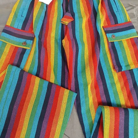 MAYA OF GLASTONBURY STRIPED CARGO PANTS IN MULTI - L/XL