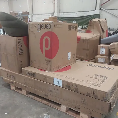 PALLET CONTAINING A LARGE QUANTITY OF ASSORTED DANETTI FURNITURE PARTS