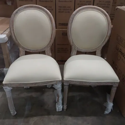 HOMESDIRECT365 SET OF 2 VINTAGE FRENCH STYLE SIDE CHAIRS