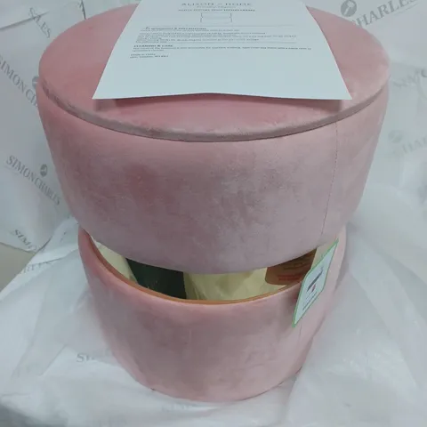 ALSION CORK STORAGE STOOL PINK 