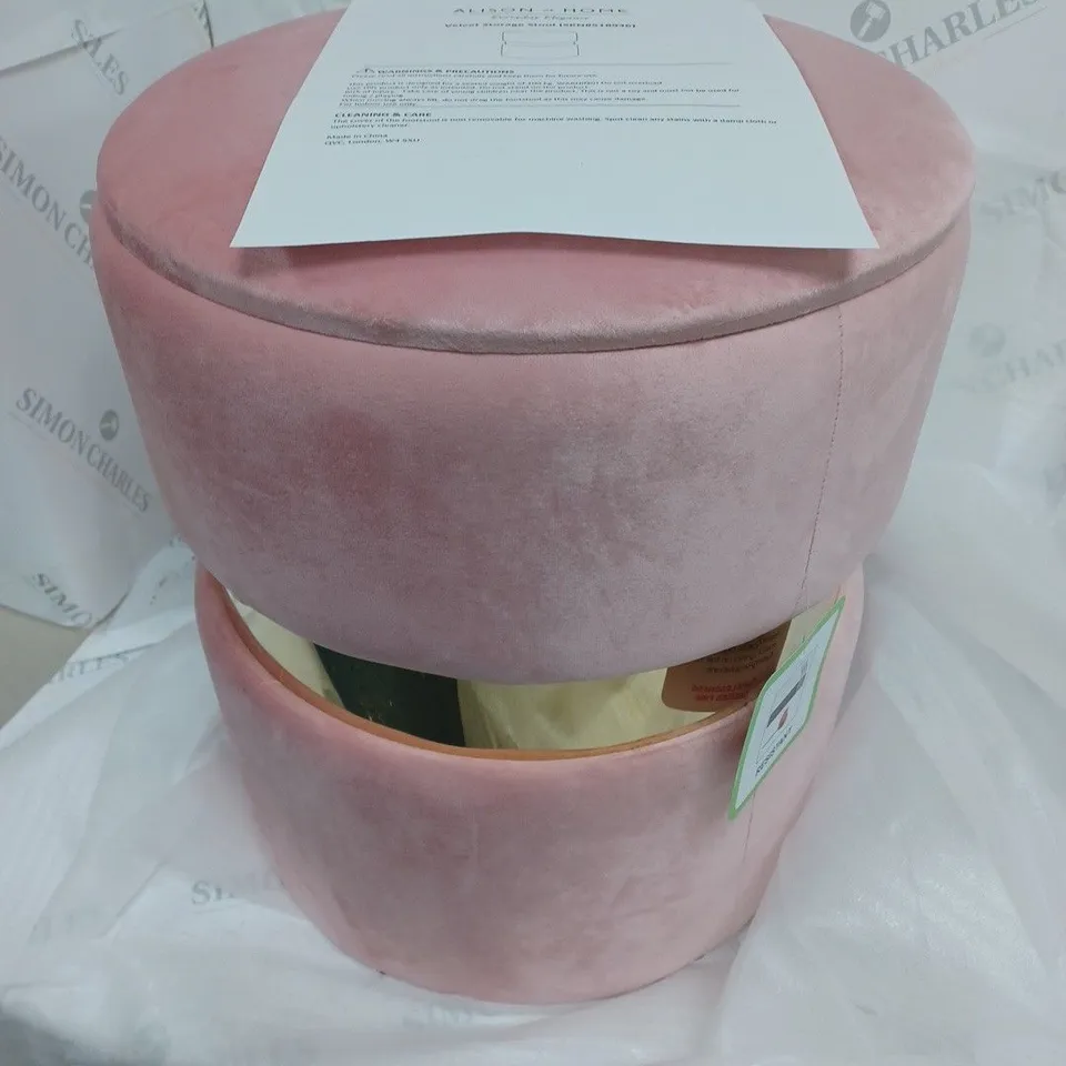 ALSION CORK STORAGE STOOL PINK 