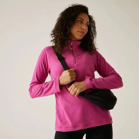 REGATTA WOMEN'S MONTES LIGHTWEIGHT HALF-ZIP FLEECE | RASPBERRY UK 14