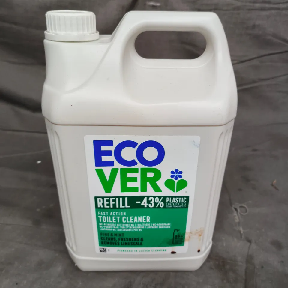 ECOVER TOILET CLEANER REFILL BOTTLE – PINE & MINT - 5L
