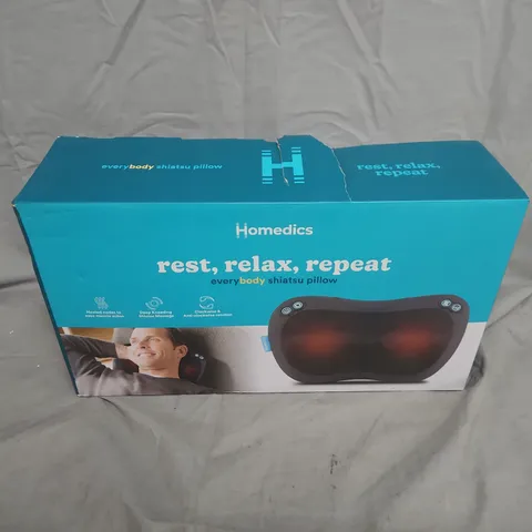 HOMEDICS REST, RELAX, REPEAT SHIATSU PILLOW – BOXED MASSAGER
