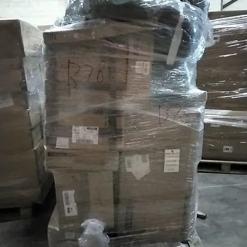 PALLET OF HOUSEHOLD ITEMS TO INCLUDE COAT RACK,  GARDEN CHAIR,  LAUNDRY HAMPER AND OTHER ASSORTED ITEMS...