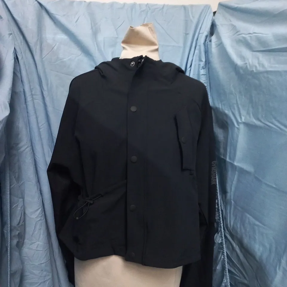 GYMSHARK BLACK JACKET – SIZE L