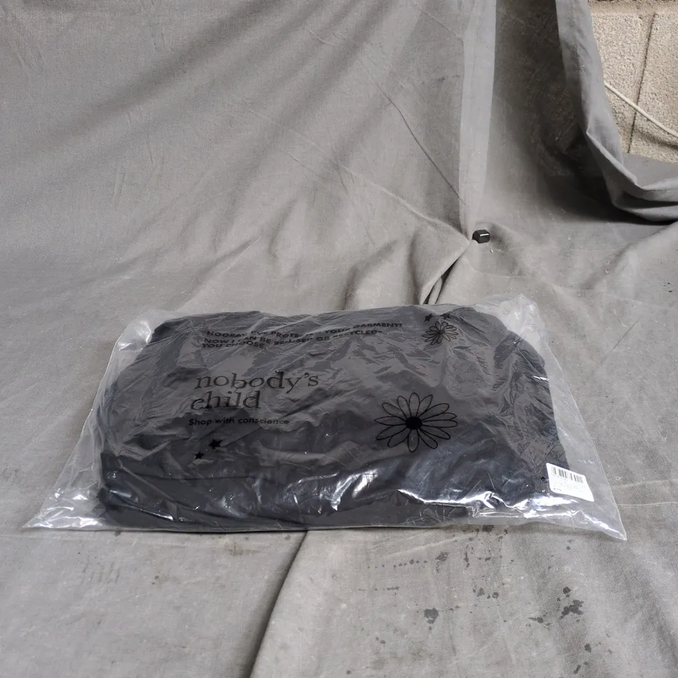 NOBODYS CHILD PENNI BOAT NECK JERSEY POPLIN MIDI DRESS PLAIN UK 10