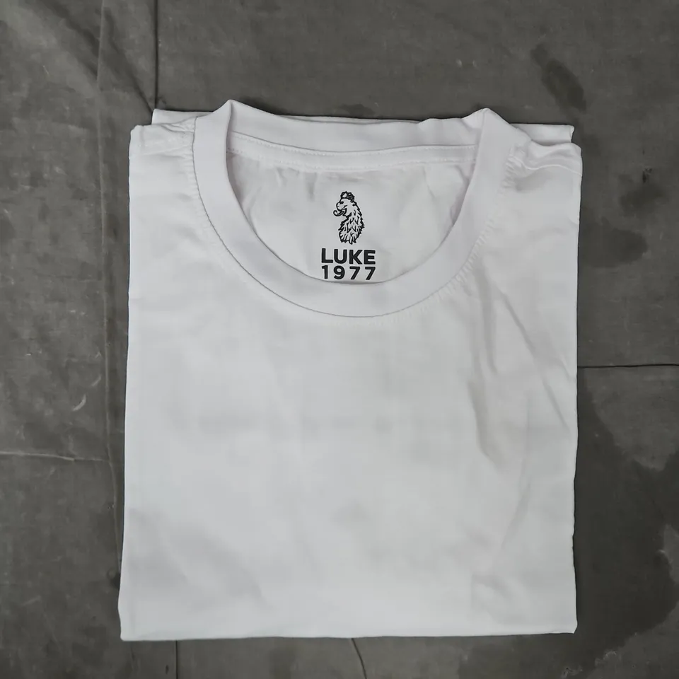LUKE 1977 FLOYD SHORT SLEEVE T-SHIRT IN WHITE SIZE LARGE