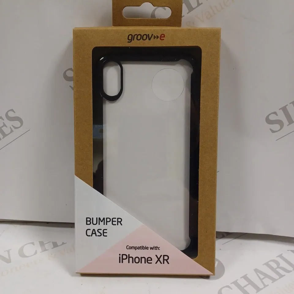 LOT OF APPROXIMATELY 100 GROOVE TPU EDGE BUMPER CASES FOR IPHONE XR - BLACK