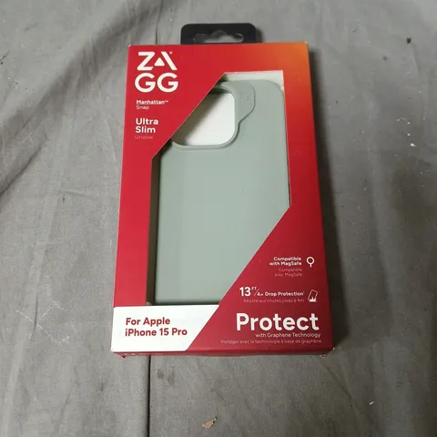 BOX OF APPROXIMATELY 70 ZAGG MANHATTAN SNAP ULTRA SLIM IPHONE 15 PRO CASE β RED BOXED PACKAGING (FOR APPLE IPHONE 15 PRO) β MULTIβPACK