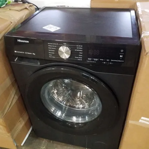 HISENSE WF3S8043BB3 WASHING MACHINE, 8KG, 1400 SPIN, BLACK, A RATED