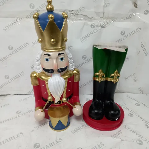 SANTA'S EXPRESS LARGE INDOOR/OUTDOOR PRE-LIT NUTCRACKER