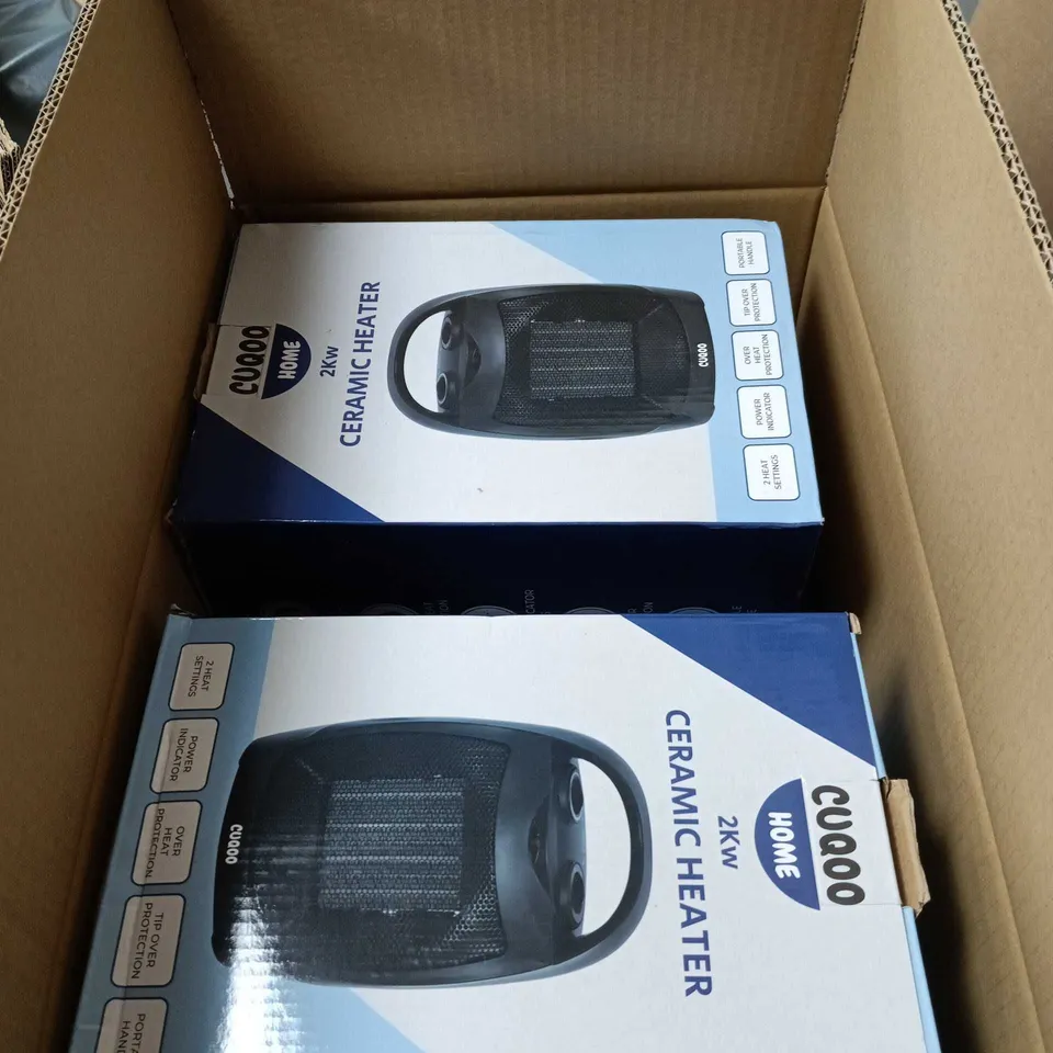 4 X CUQOO HOME 2KW CERAMIC HEATER BOXED
