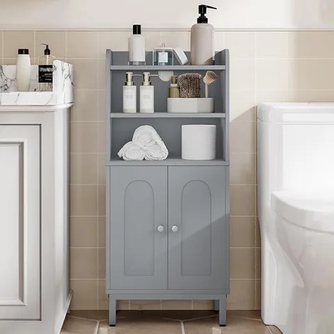BOXED HZUANERI BATHROOM STORAGE CABINET, SLIM FLOOR CABINET WITH 2 DOOR,