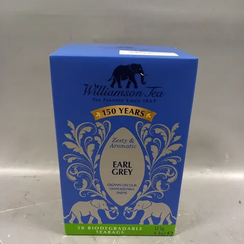 12 X SEALED WILLIAMSON TEA EARL GREY TEA BAGS - 50 BAGS PER PACK 