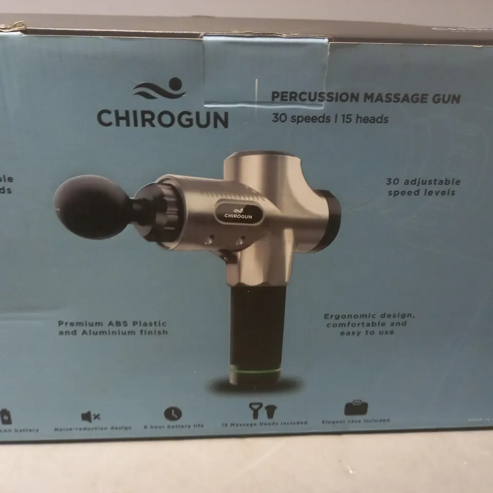 BOXED CHIROGUN PERCUSSION MASSAGE GUN