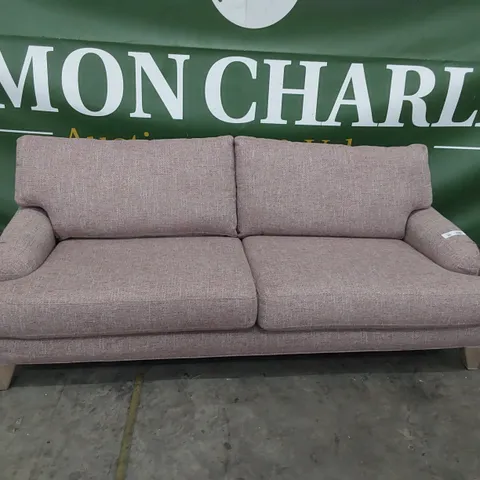 QUALITY BRITISH MADE LOUNGE Co ROSE THREE SEATER SOFA PINK FABRIC