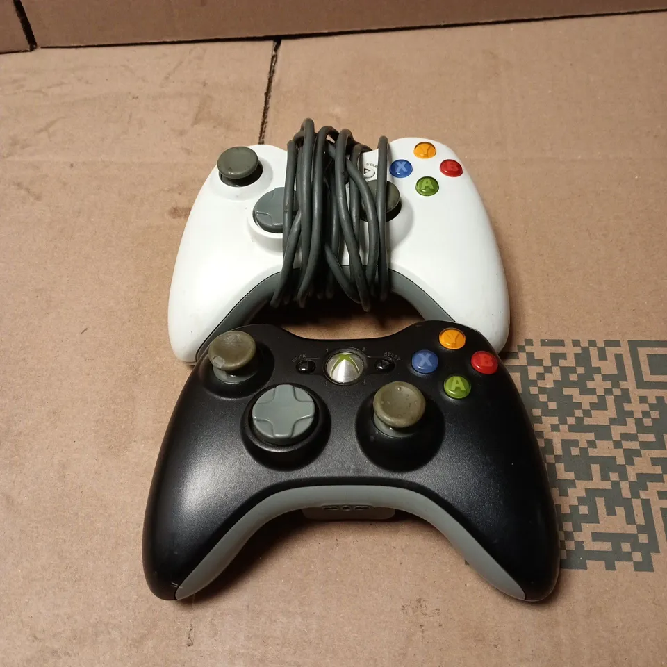 2 X XBOX 360 CONTROLLERS UNBOXED