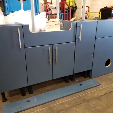 DESIGNER BLUE BATHROOM SINK UNIT AND TOILET UNIT