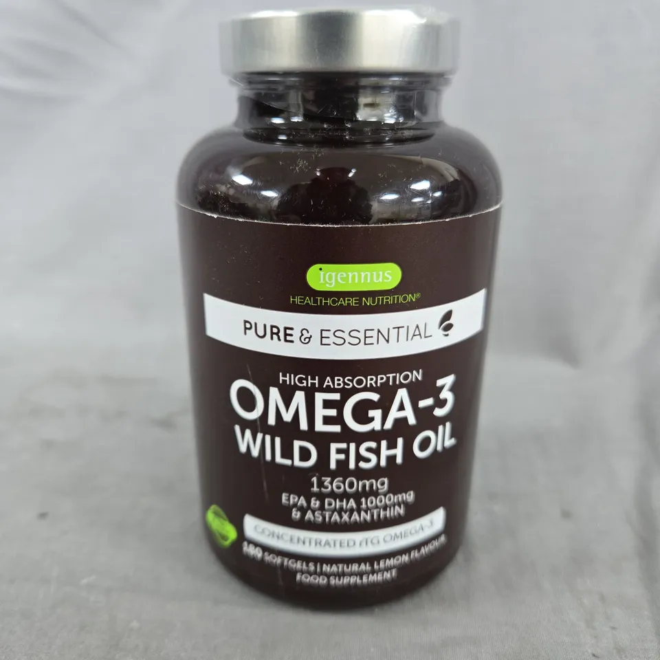IGENNUS PURE & ESSENTIAL HIGH ABSORPTION OMEGA-3 WILD FISH OIL (1360MG)