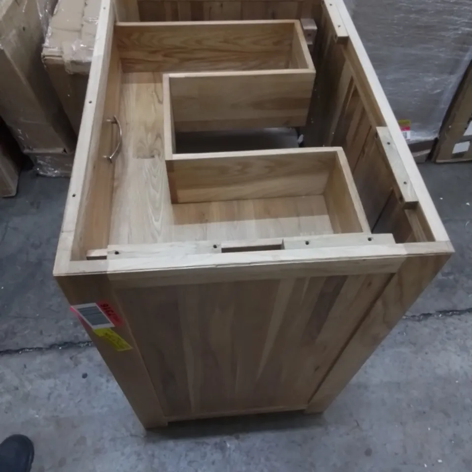 SYCAMORE SOLID OAK 750MM FREE-STANDING VANITY UNIT WITH TOP AND BASIN (3 PIECES)