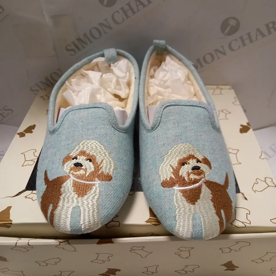 RADLEY PALE BLUE HOUSE SHOE/SLIPPERS - SIZE 7