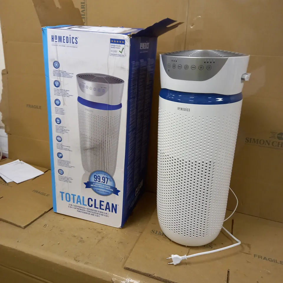 HOMEDICS TOTAL CLEAN WHITE AIR PURIFIER