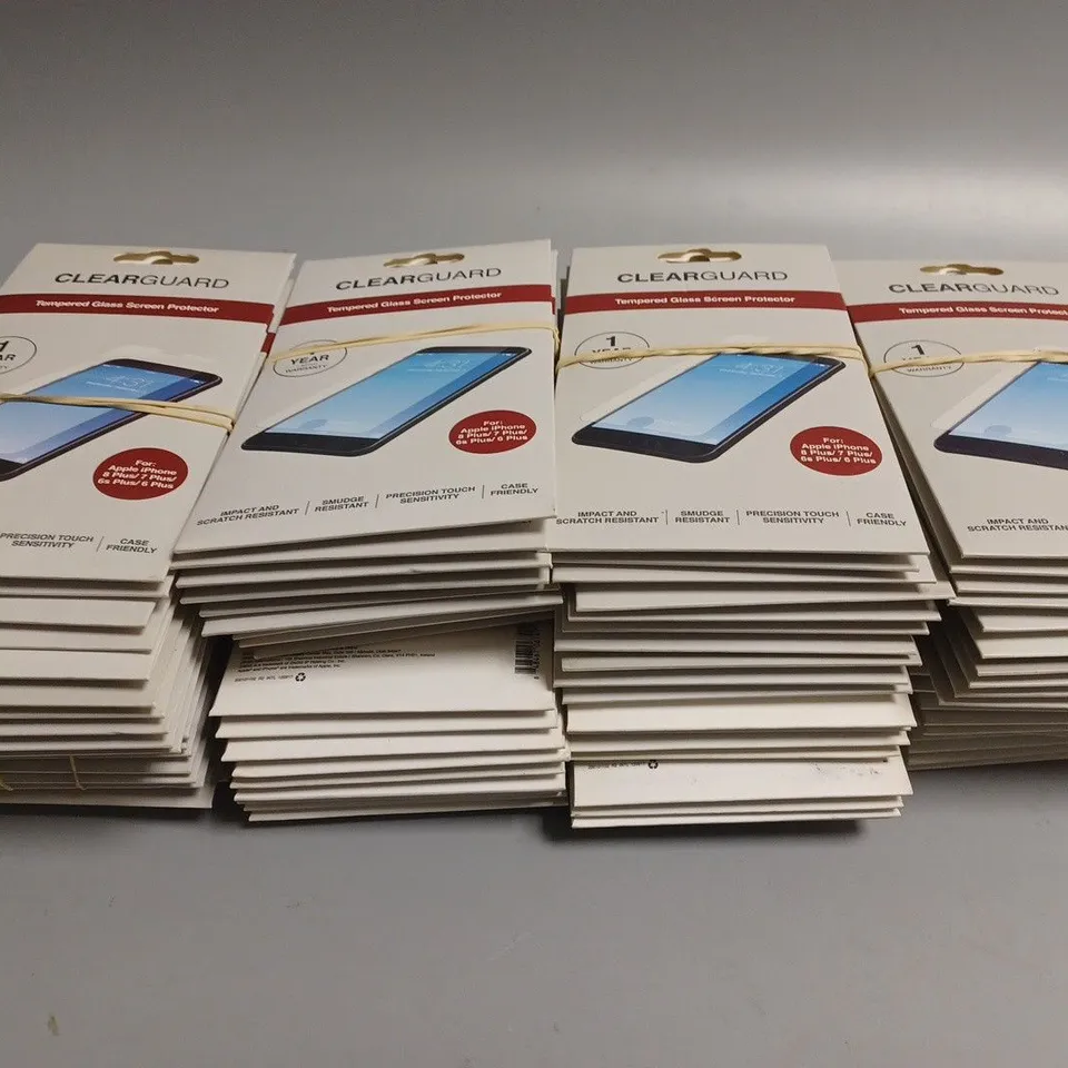 APPROXIMATELY 70 CLEAR GUARD TEMPERED GLASS SCREEN PROTECTORS FOR IPHONE 8/7/6S/6 PLUS 