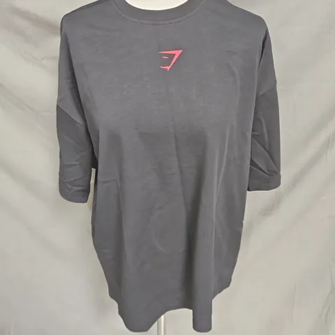 GYMSHARK LIFTING CLUB EXTREME OVERSIZED TSHIRT IN BLACK SIZE M