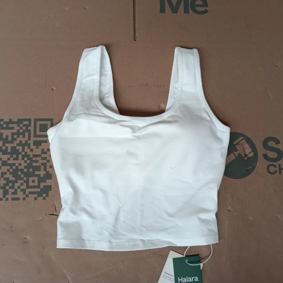 HALARA TANK TOP IN WHITE SIZE SMALL