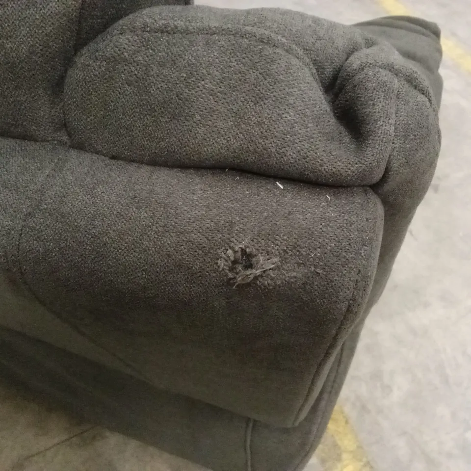 ALBION CHENILLE 3 SEATER HIGH BACK MANUAL RECLINER SOFA - CHARCOAL RRP £679