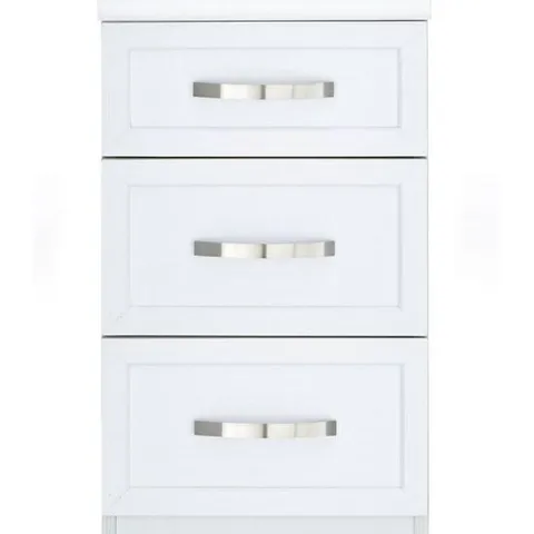 CAMBERLEY 3 DRAWER GRADUATED BEDSIDE CHEST N WHITE