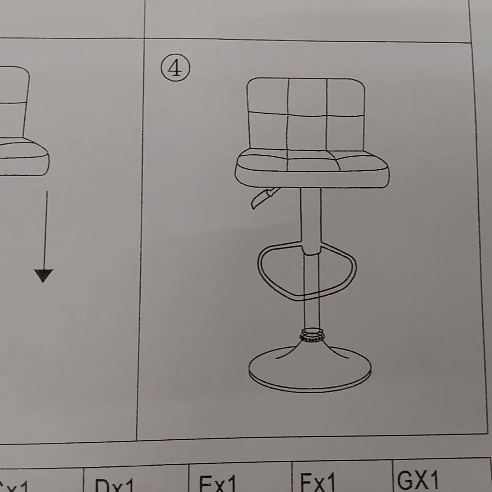 BOXED BLACK FAUX LEATHER BARSTOOL (1 BOX)