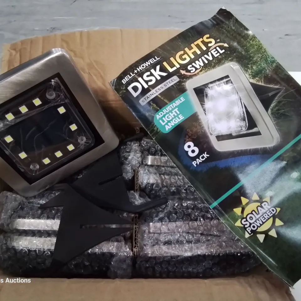 BELL AND HOWELL SET OF 8 SQUARE SWIVEL DISK LIGHTS