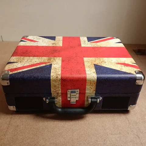 VICTROLA PORTABLE TURNTABLE IN UNION JACK CASE