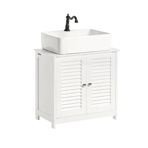 BOXED LYONSDALE 60CM UNDER SINK STORAGE CABINET - WHITE (1 BOX)