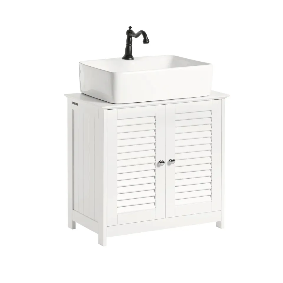 BOXED LYONSDALE 60CM UNDER SINK STORAGE CABINET - WHITE (1 BOX)