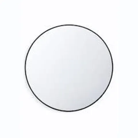 BOXED NEO 40CM BLACK ROUND METAL FRAME WALL MIRROR (1 BOX)