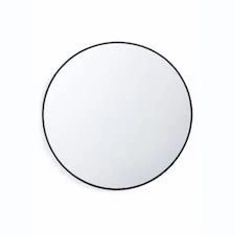 BOXED NEO 40CM BLACK ROUND METAL FRAME WALL MIRROR (1 BOX)