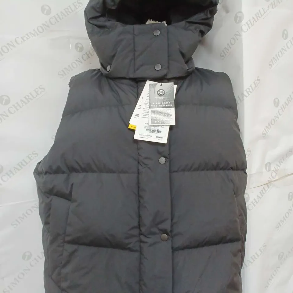 LULULEMON WONDERPUFF CROPPED VEST IN BLACK - SIZE 14