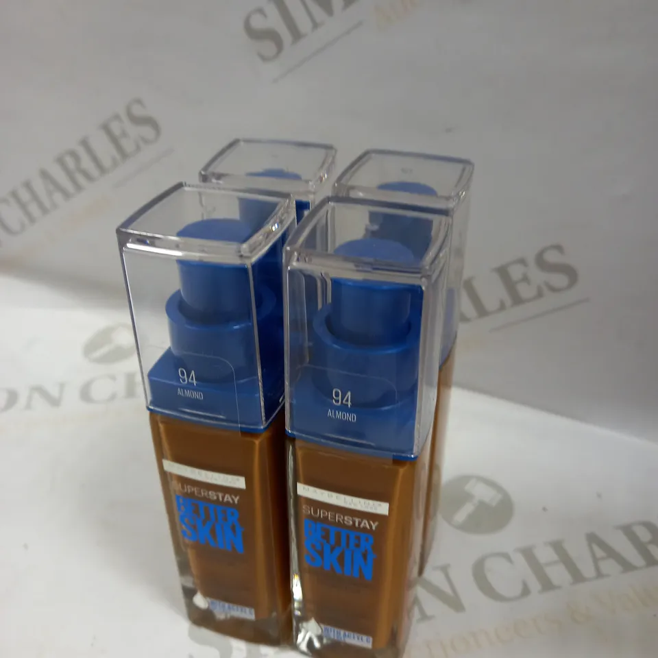 MAYBELLINE SUPER STAY BETTER SKIN FOUNDATION 94 ALMOND X4