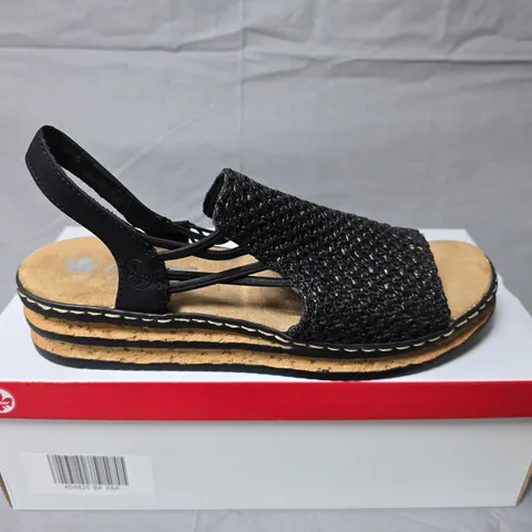 RIEKER ANTISTRESS WOMEN'S SANDALS – BLACK, SIZE 40 (62941-00)