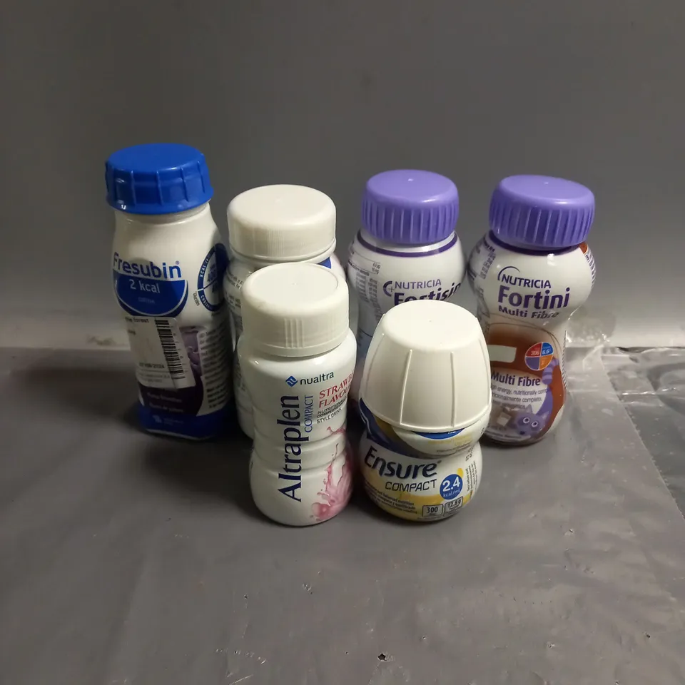 APPROXIMATELY 30 ASSORTED NUTRITION SUPPLEMENT DRINKS TO INCLUDE - ENSURE - ALTRAPLEN - FRESUBIN - ETC