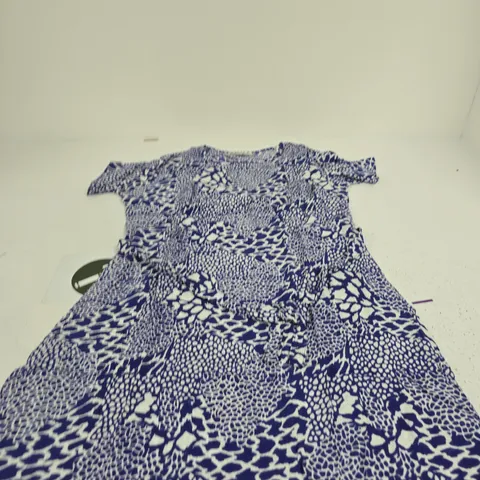 PURE & NATURAL WOMEN'S DRESS – PURPLE & WHITE PRINT – UK SIZE S