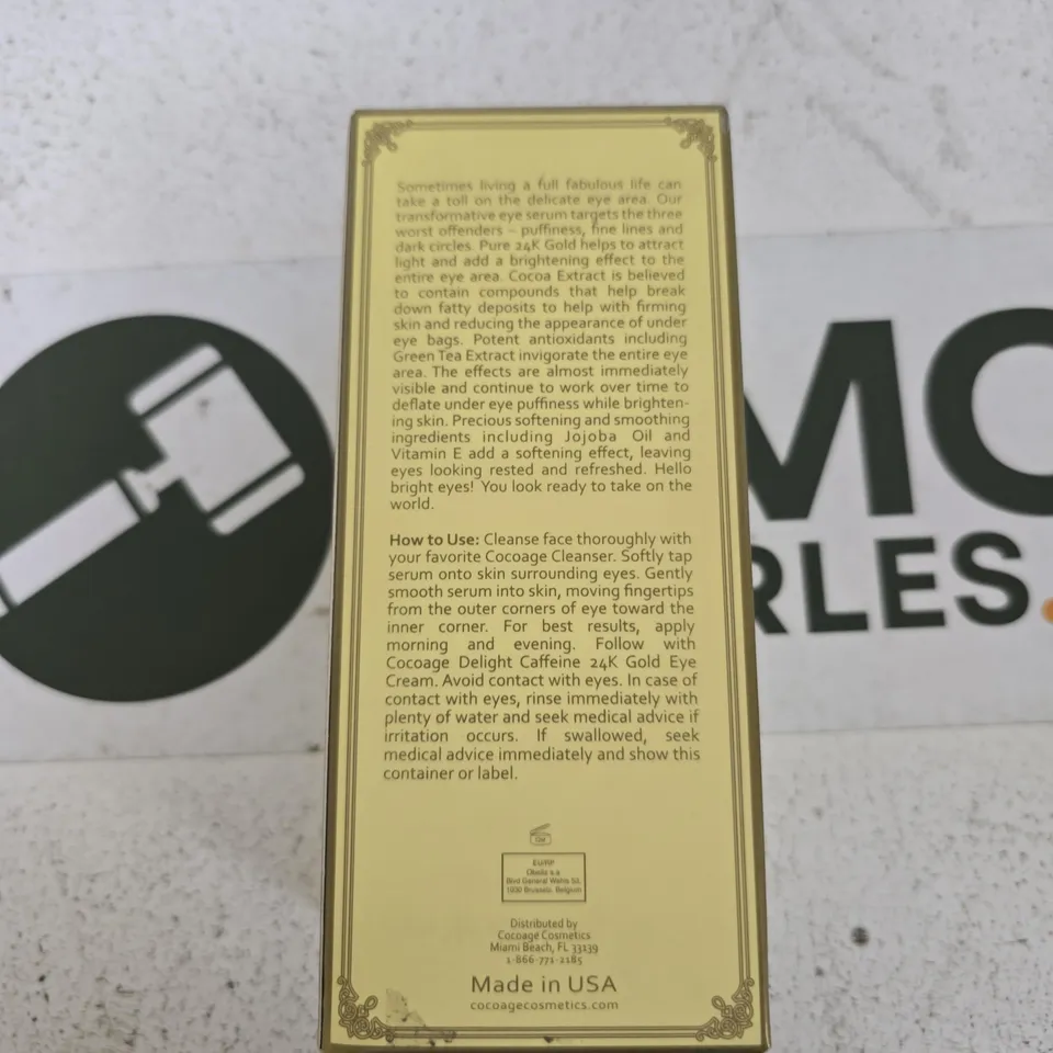 COCOAGE COSMETICS CONCENTRATED 24K GOLD CAFFEINE EYE SERUM – 50 ML