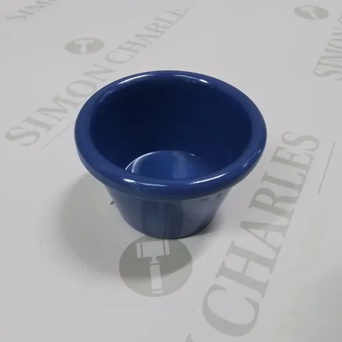 BOX CONTAINING APPROXIMATELY 48 BLUE RAMEKINS 