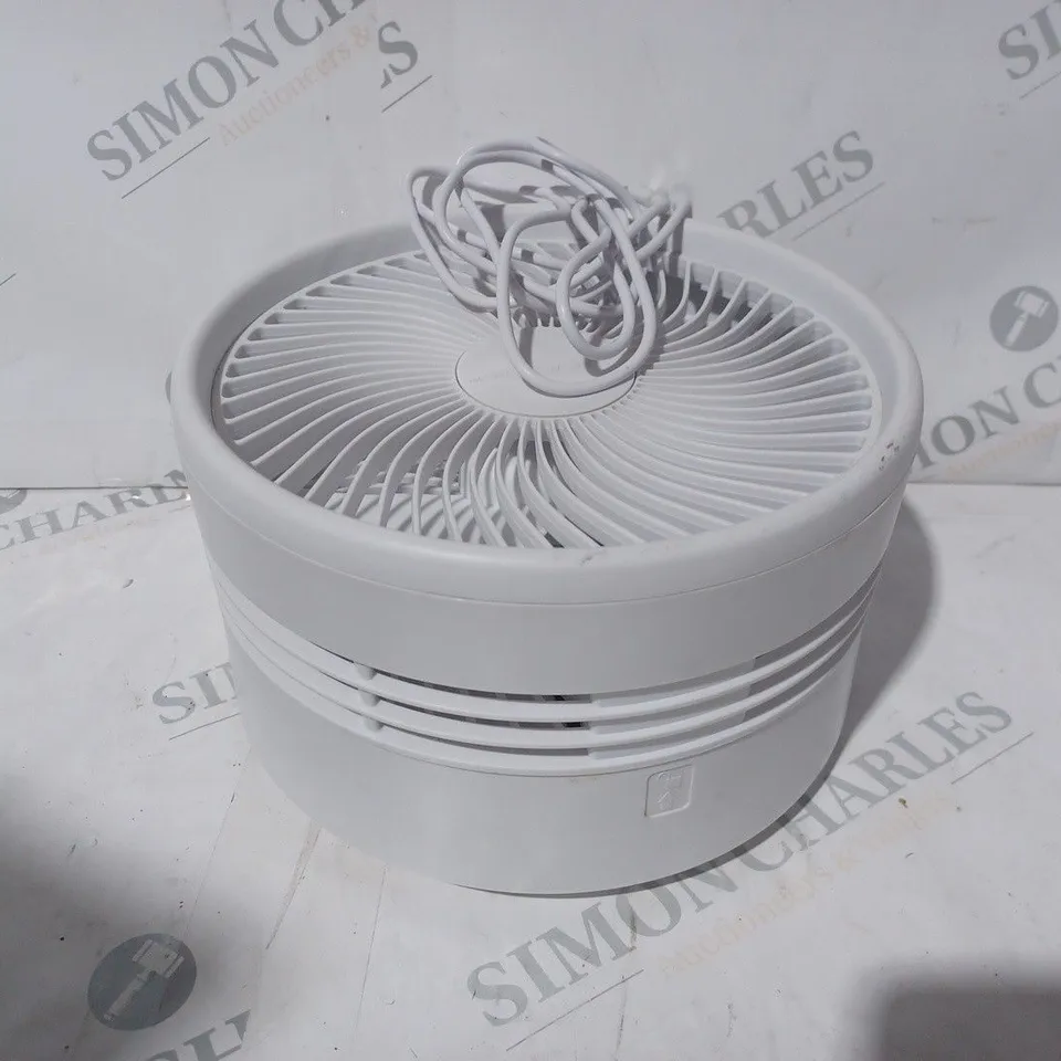 BOXED BELL & HOWELL OSCILLATING FOLDING RECHARGEABLE FAN, WHITE