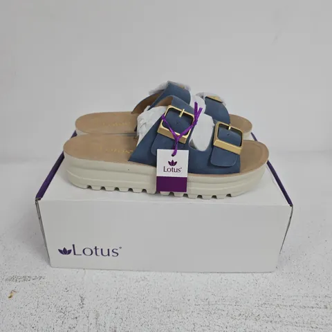 BOXED PAIR OF LOTUS VOLOS SANDALS IN BLUE - EU 39